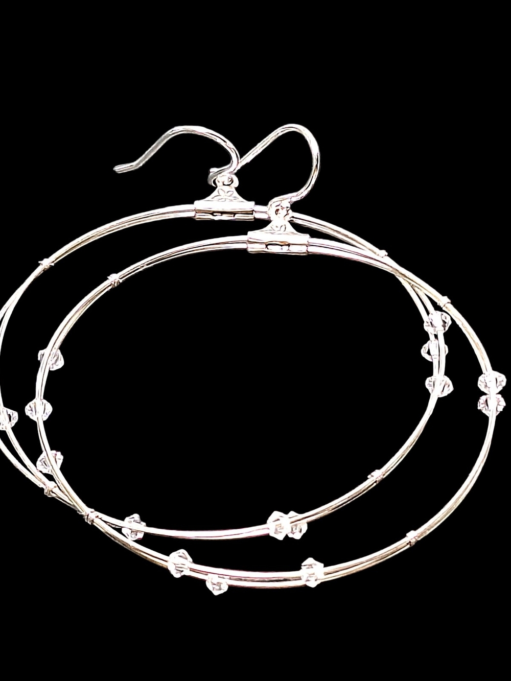 Silpada Tiny Twinkle W2769 Hoop Earrings 925 Sterling Silver CZ Earrings